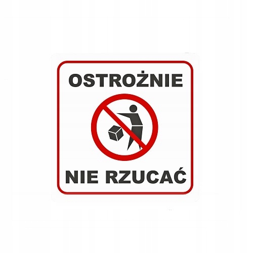 

Naklejki Ostrożnie Nie Rzucać 100x100mm 100szt