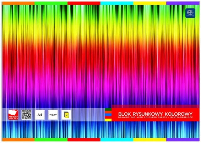 

Blok rysunkowy A4 20k kolorowy Interdruk