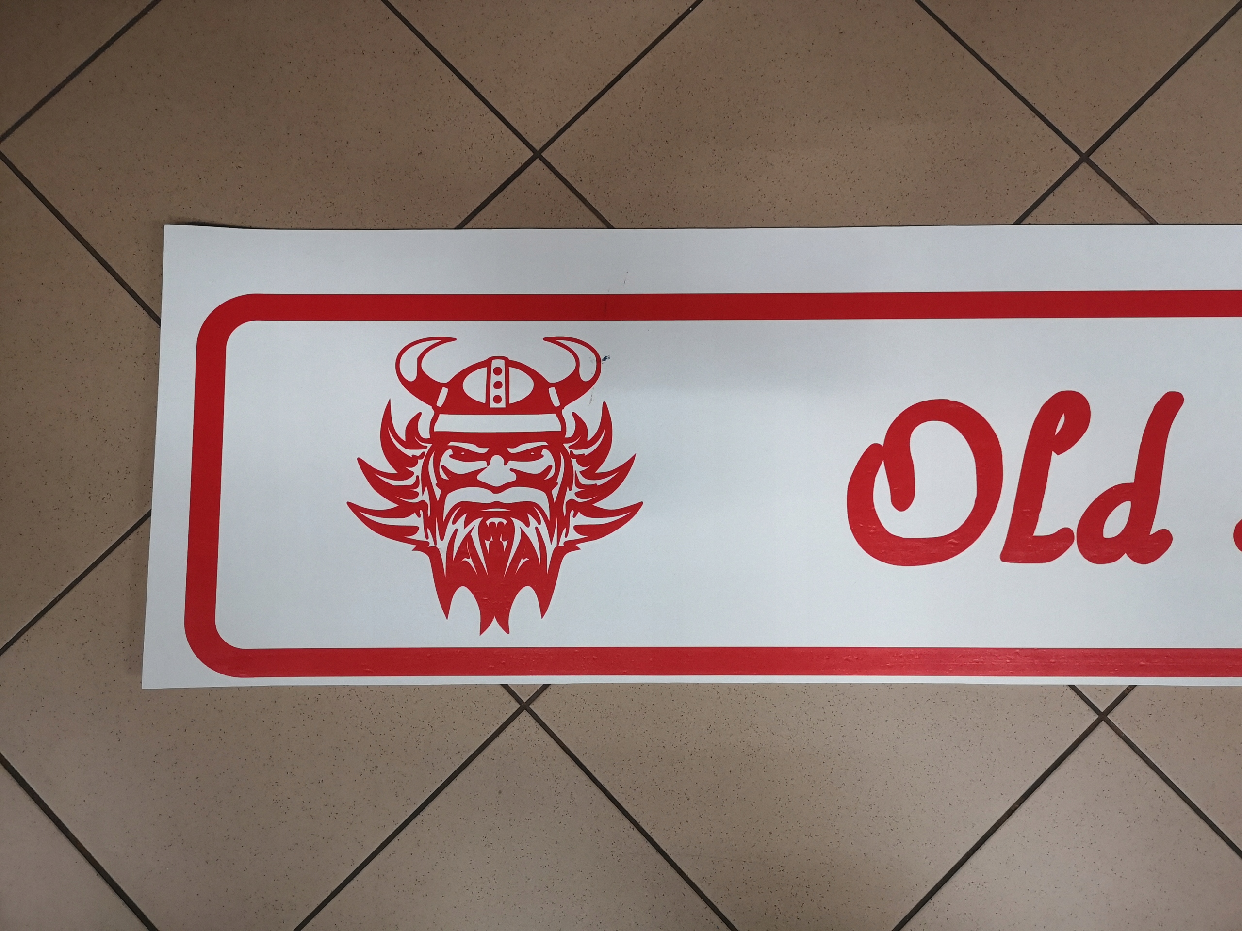 Chlapacz naczepy BIALY nadruk Old School Trucking Installation side Rear