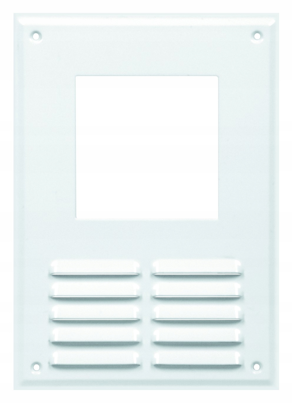 KRATKA WENTYLACYJNA BIAŁA OKAPOWA KWADRATOWA