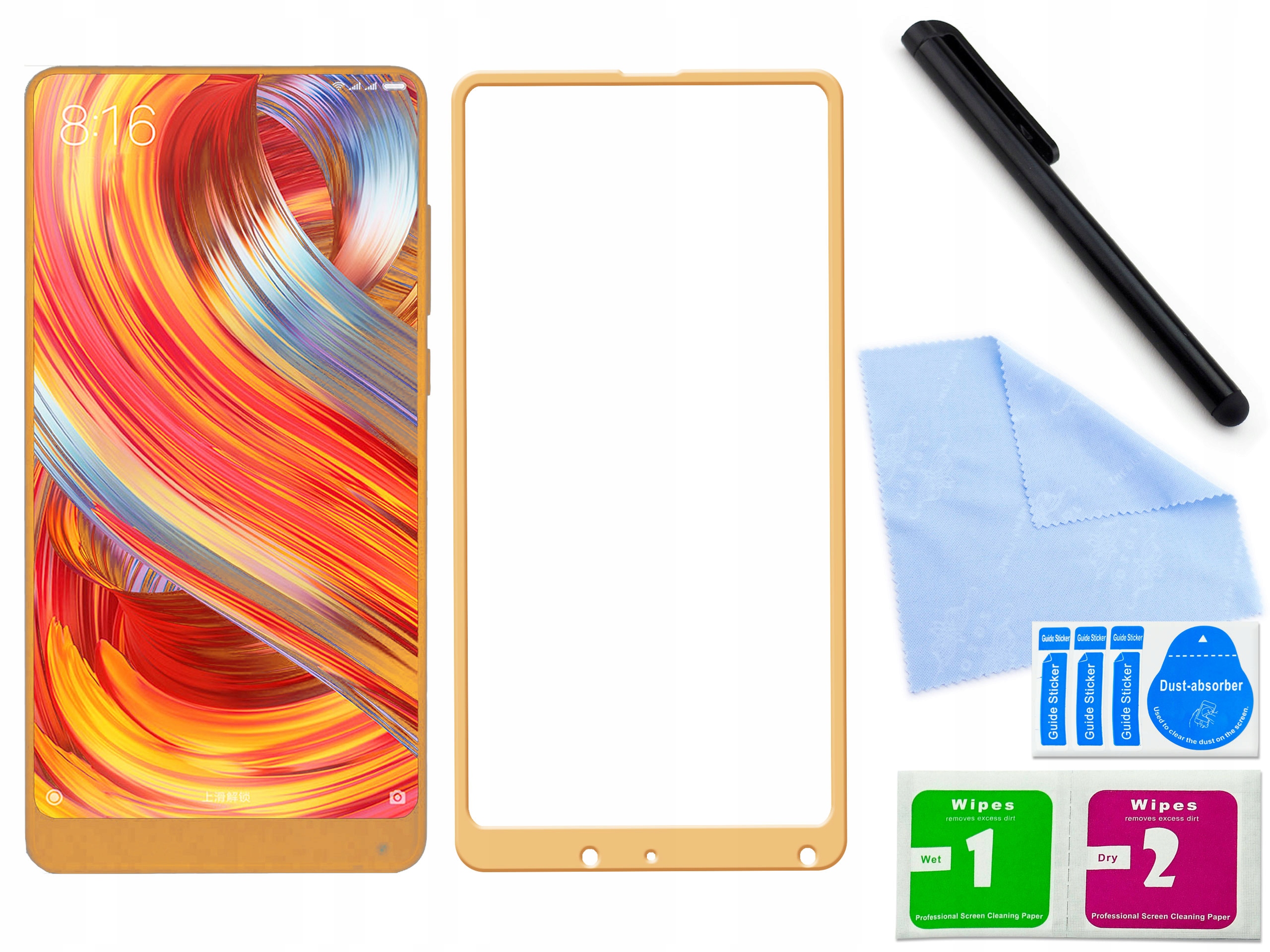 

Szkło 3D 9H zaokršglone do Xiaomi Mi MIX 2S Złoty