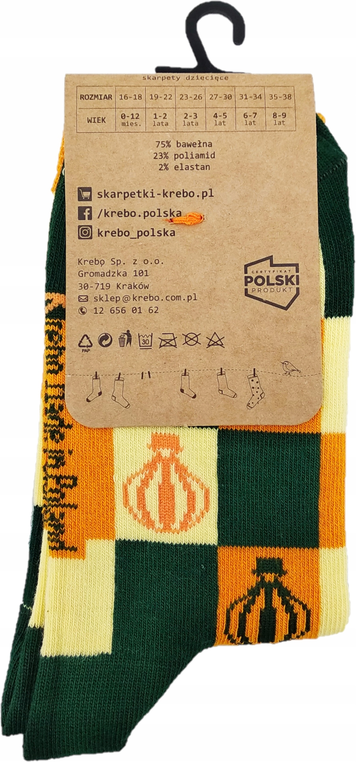 Skarpety Krebo Kolorowe Balony w Kwadratach 23-26 Kod producenta 5063