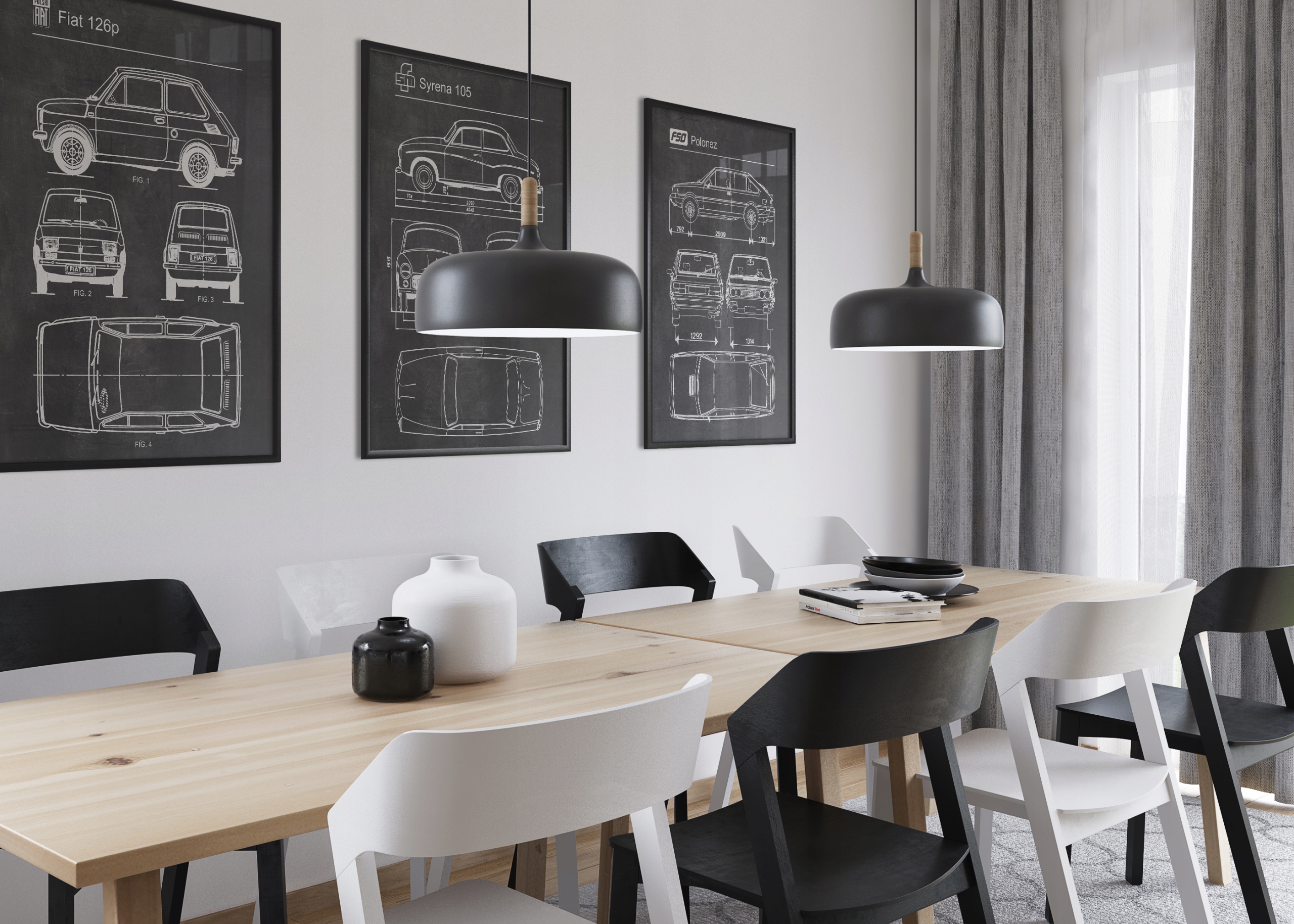 Plakat Fiat 126p Retro Patent Poster Schemat Nazwa Plakat