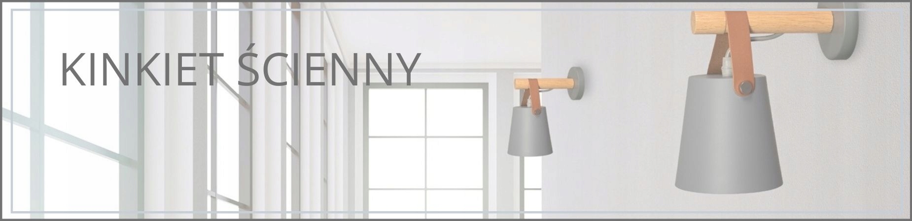 LAMPA ŚCIENNA KINKIET METALOWY PASEK DREWNO SZARY Marka TOOLIGHT