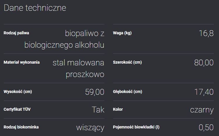 Biokominek bezdymny ALPHA CZARNY z SZYBĄ + Kamyki Pojemność biowkładki 0.5 l
