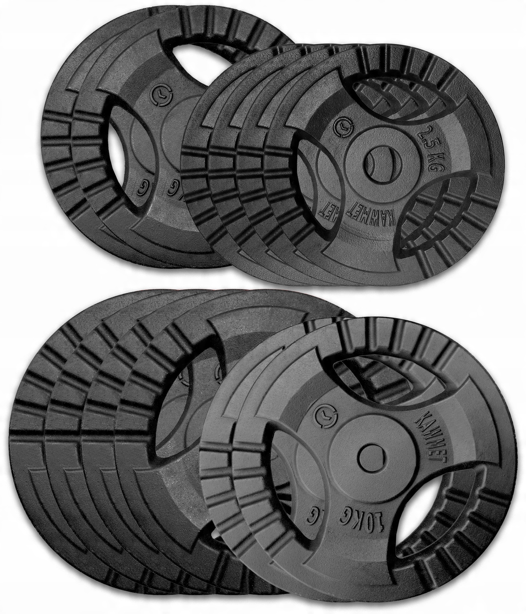 

Zestaw 120 kg obciążenia żeliwne talerz 30,5 mm