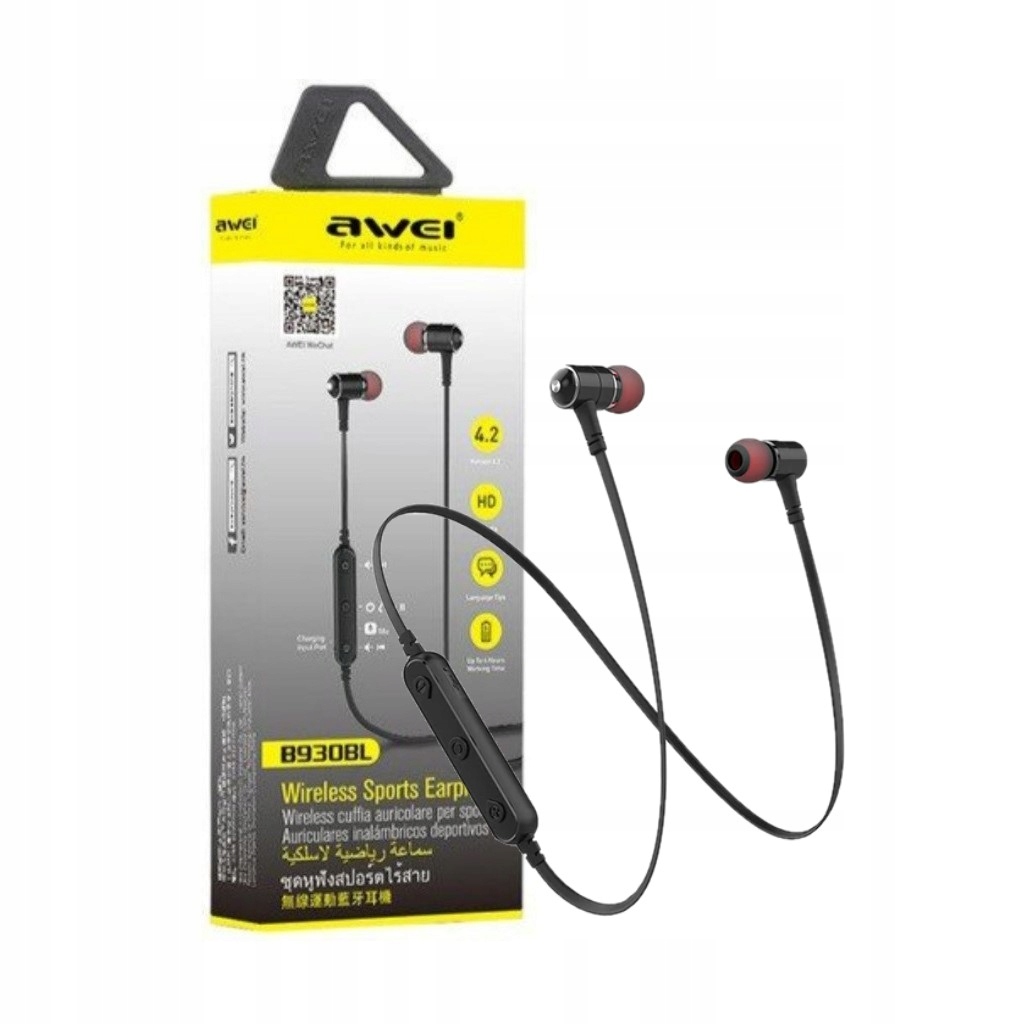 

Słuchawki Douszne Awei B930BL Bluetooth sport czar