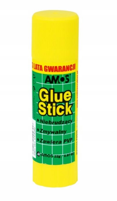 

Klej w sztyfcie Amos 22g do papieru szkoła biuro