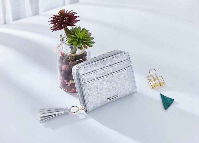 PORTFEL DAMSKI PORTMONETKA RÓŻ CZERWONY PORTWEL