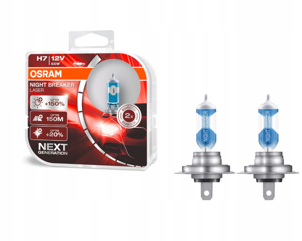

Żarówki H7 Osram Night Breaker Laser +150% światła