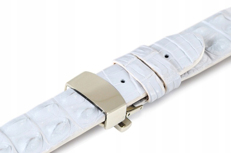 Pásek Na Hodinky Z Aligátora Motýl Bcs 18 Bílý