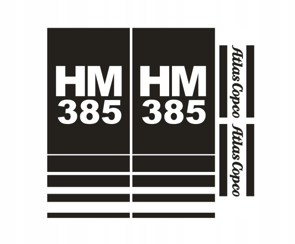 Samolepky samolepka Atlas Copco Hm 385