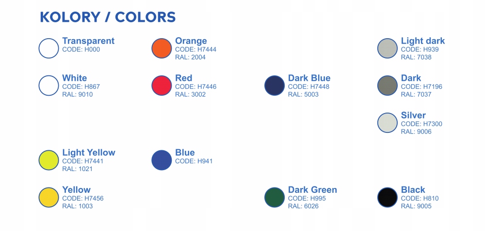 LATA DO NAPRAWY PLANDEKI ROLKA 22x220CM 20 KOLOROW Weight with packaging 2 kg