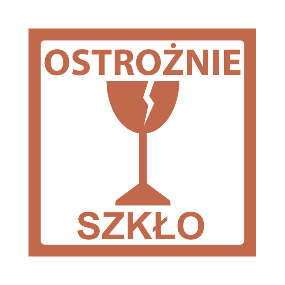 

Etykiety 97x97mm Ostrożnie Szkło 200szt