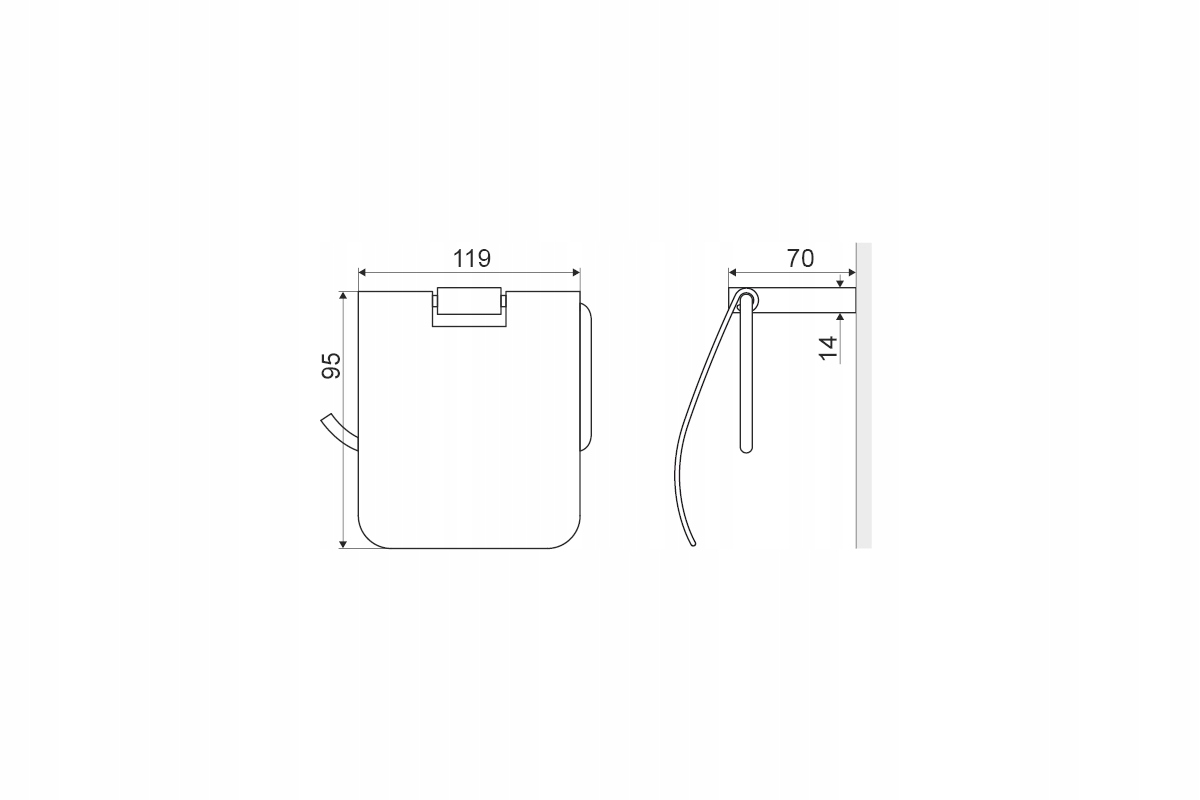 UCHWYT NA PAPIER Z KLAPKĄ RIKO Excellent Marka Excellent