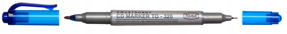 Marker do płyt CD DVD TOMA dwustronny NIEBIESKI