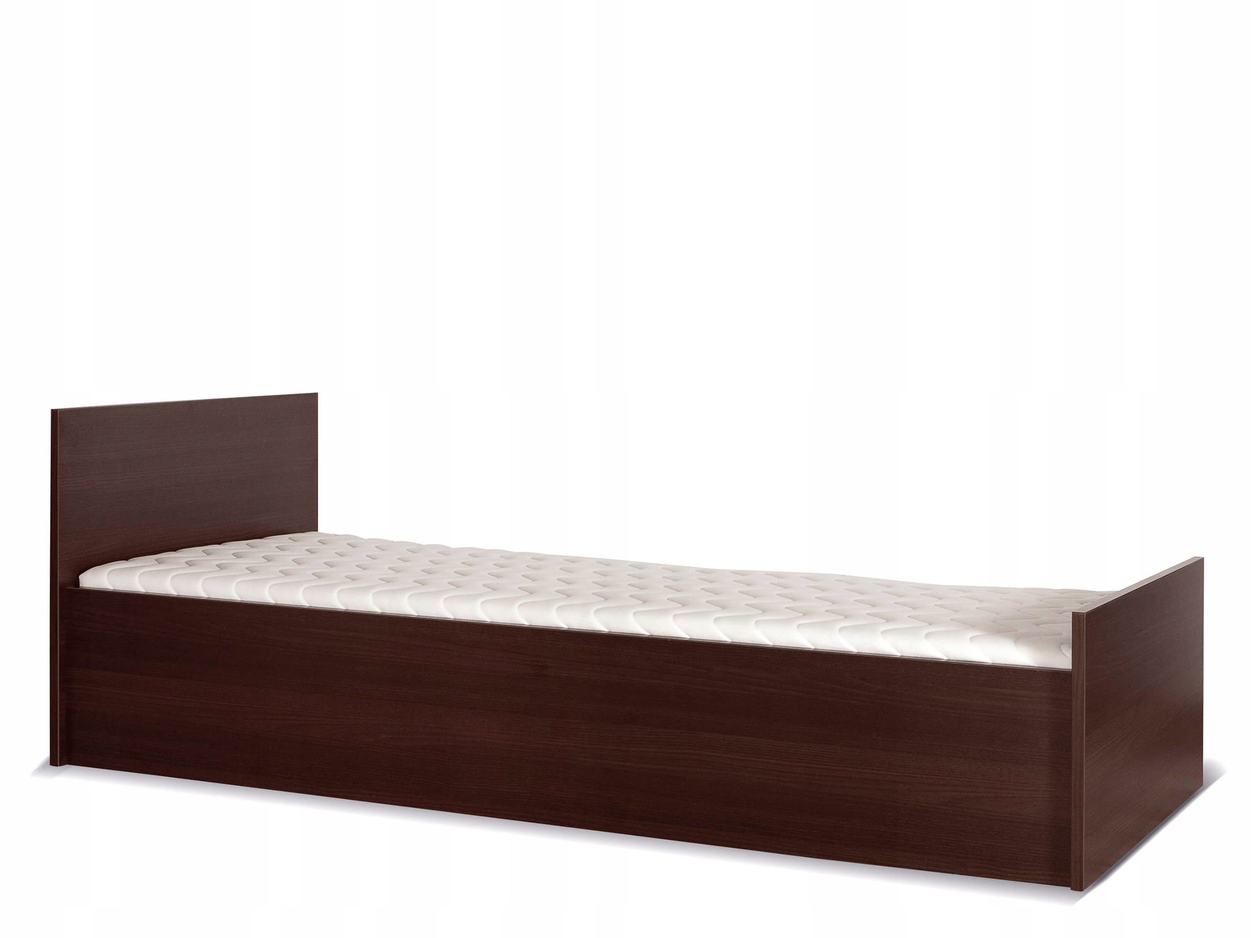 MS28 ŁÓŻKO pojedyńcze kasztan wenge ze stelażem 80