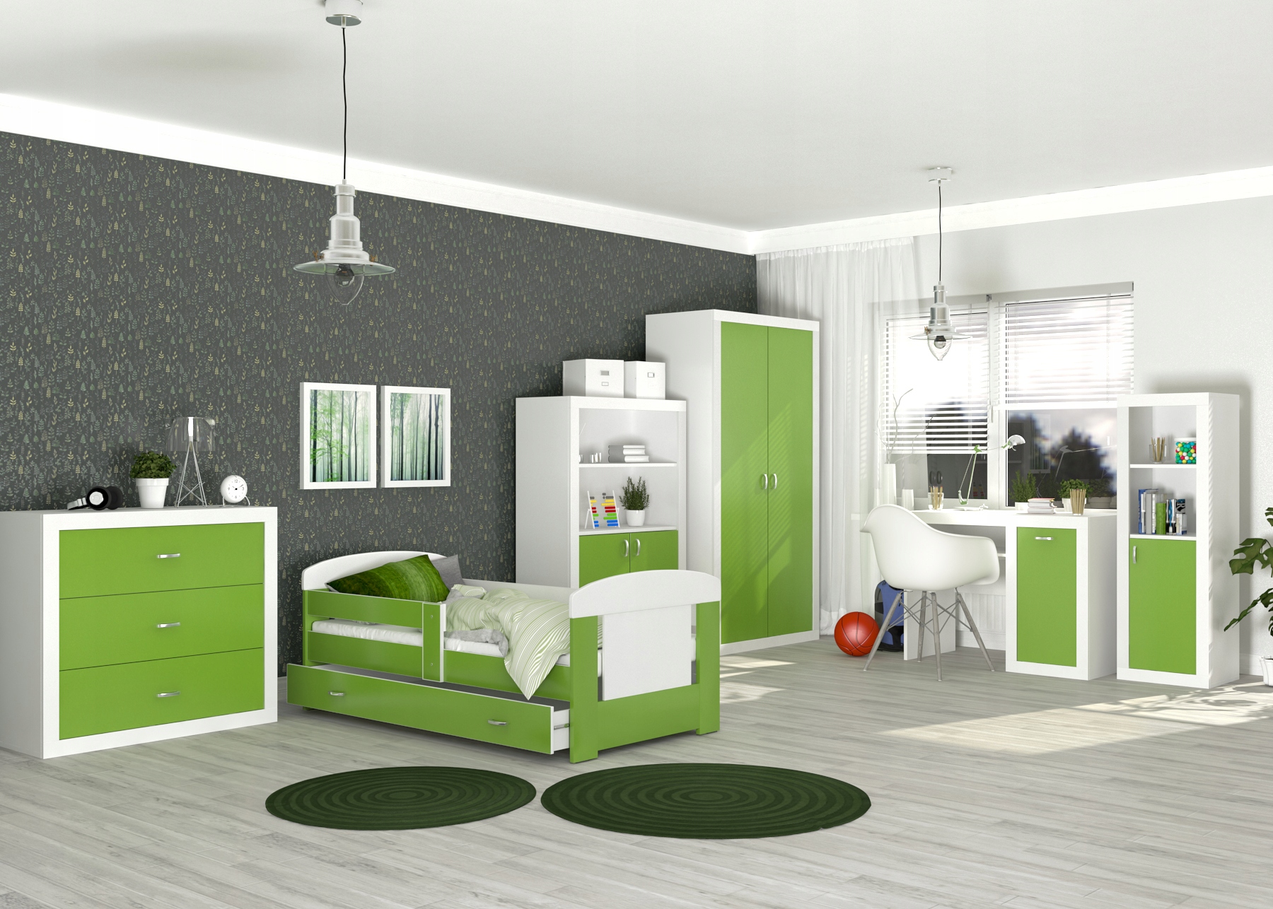 Детская мебель серая. Детская в бело зеленых тонах. Салатовая детская комната. Детская мебель зеленая. Зеленая мебель в детской.