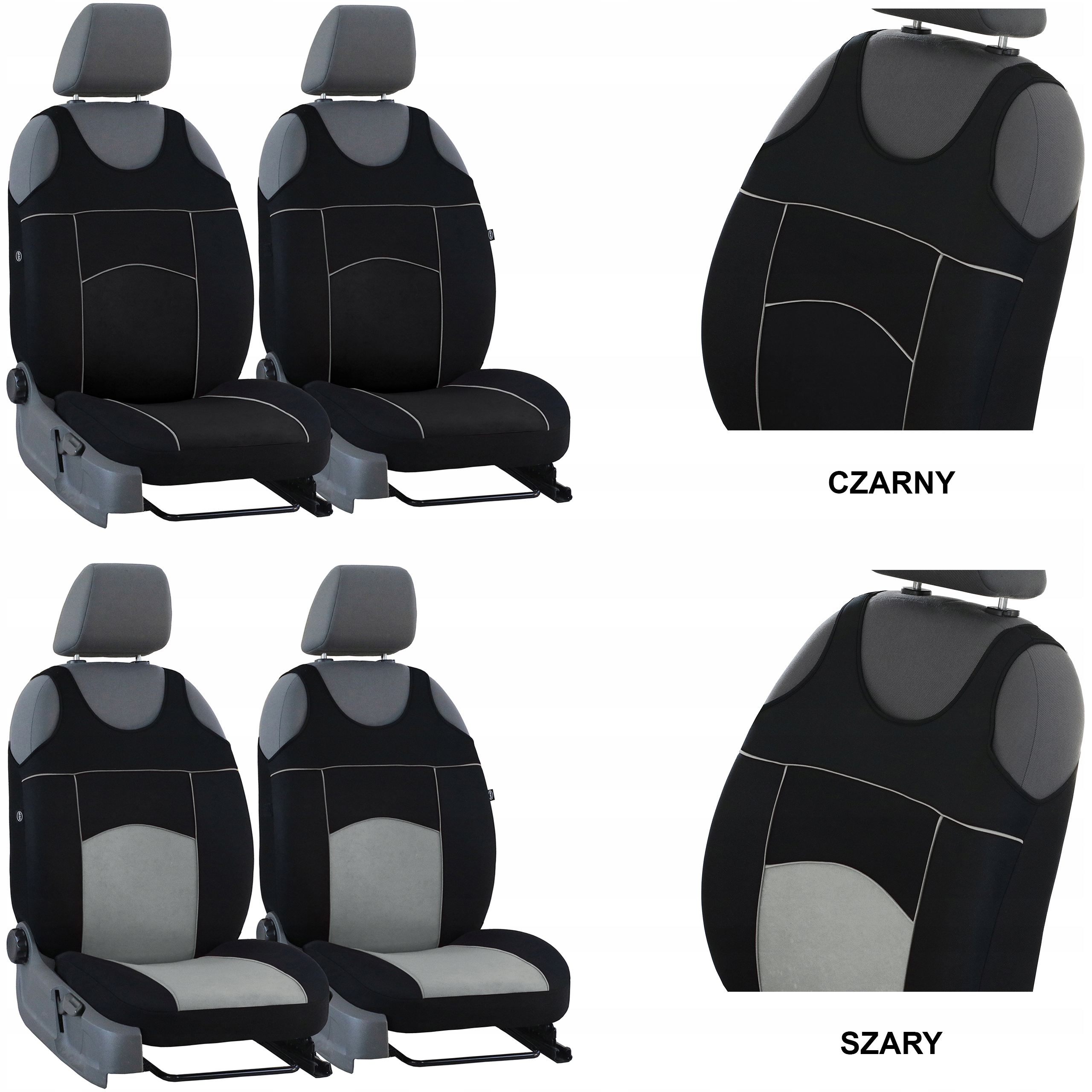 WELUROWE KOSZULKI SAMOCHODOWE do FIAT PUNTO 2 Przeznaczenie przednie fotele