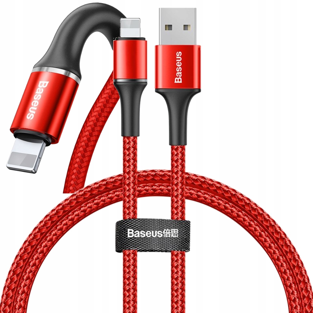 

Baseus Kabel Usb oplot Lightning iPhone Red 2,0 m