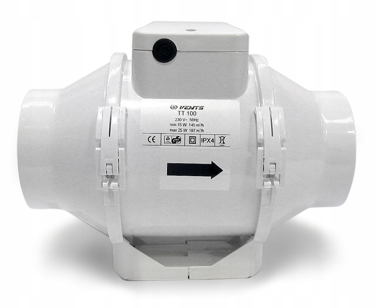 Kanálový ventilátor Tt 125 mm, 280 m3/h