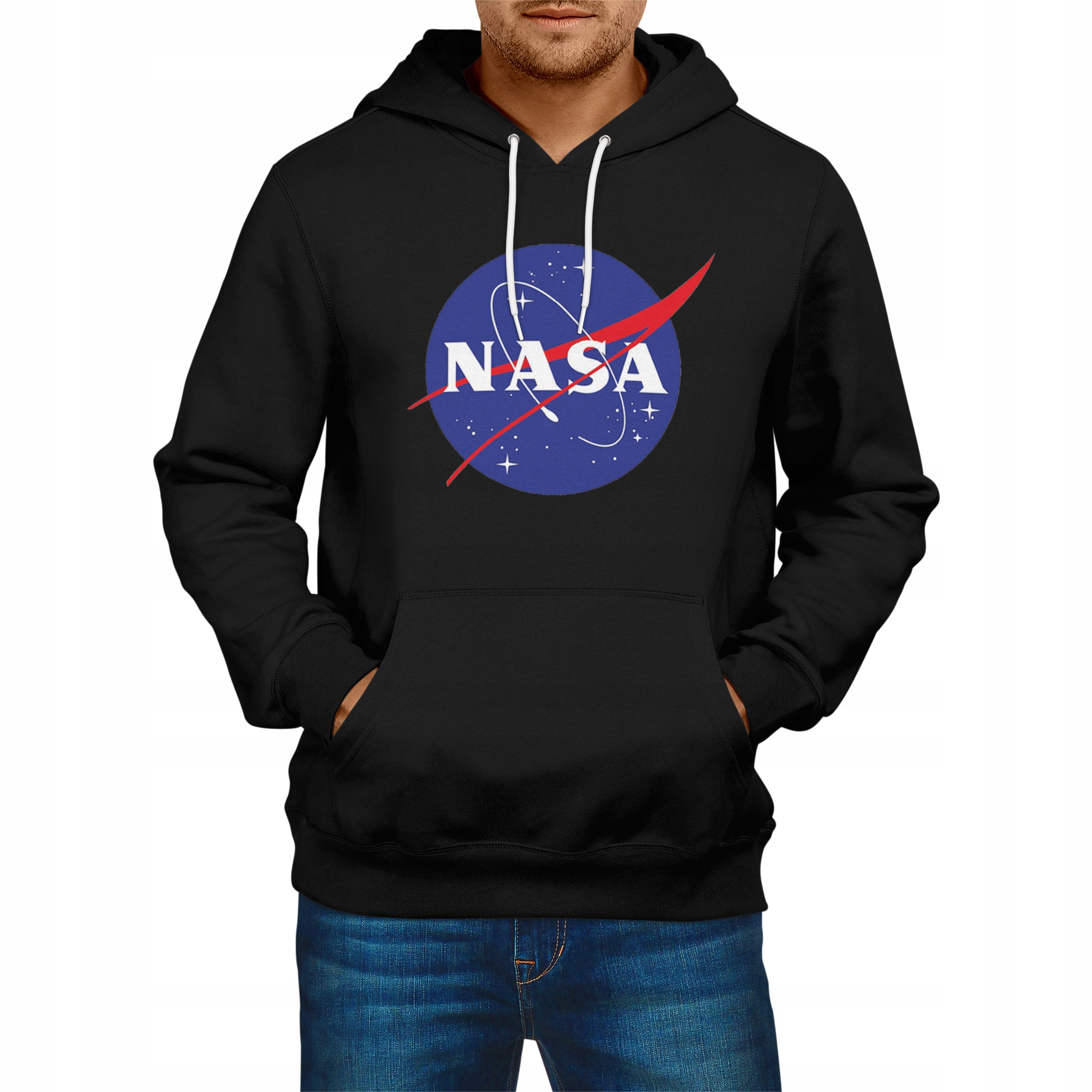 

Bluza Nasa męska z kapturem, na prezent, Czarna M