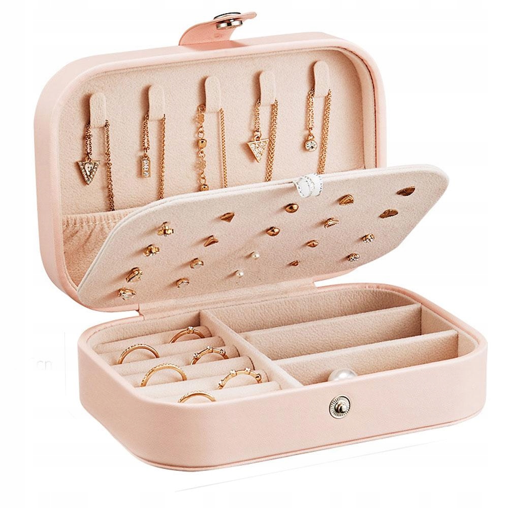 

Kuferek Szkatułka na biżuterię Pudrowy róż