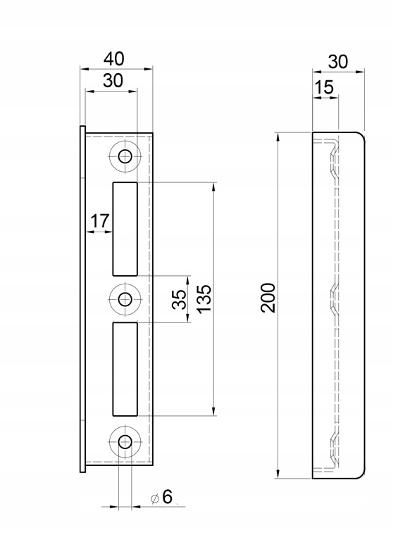 ZATRZASK ZAMKA CZARNY ODBÓJ OPÓR DO FURTKI BRAMY DO PRZYKRĘCENIA Kod producenta 63.229.02 CZ