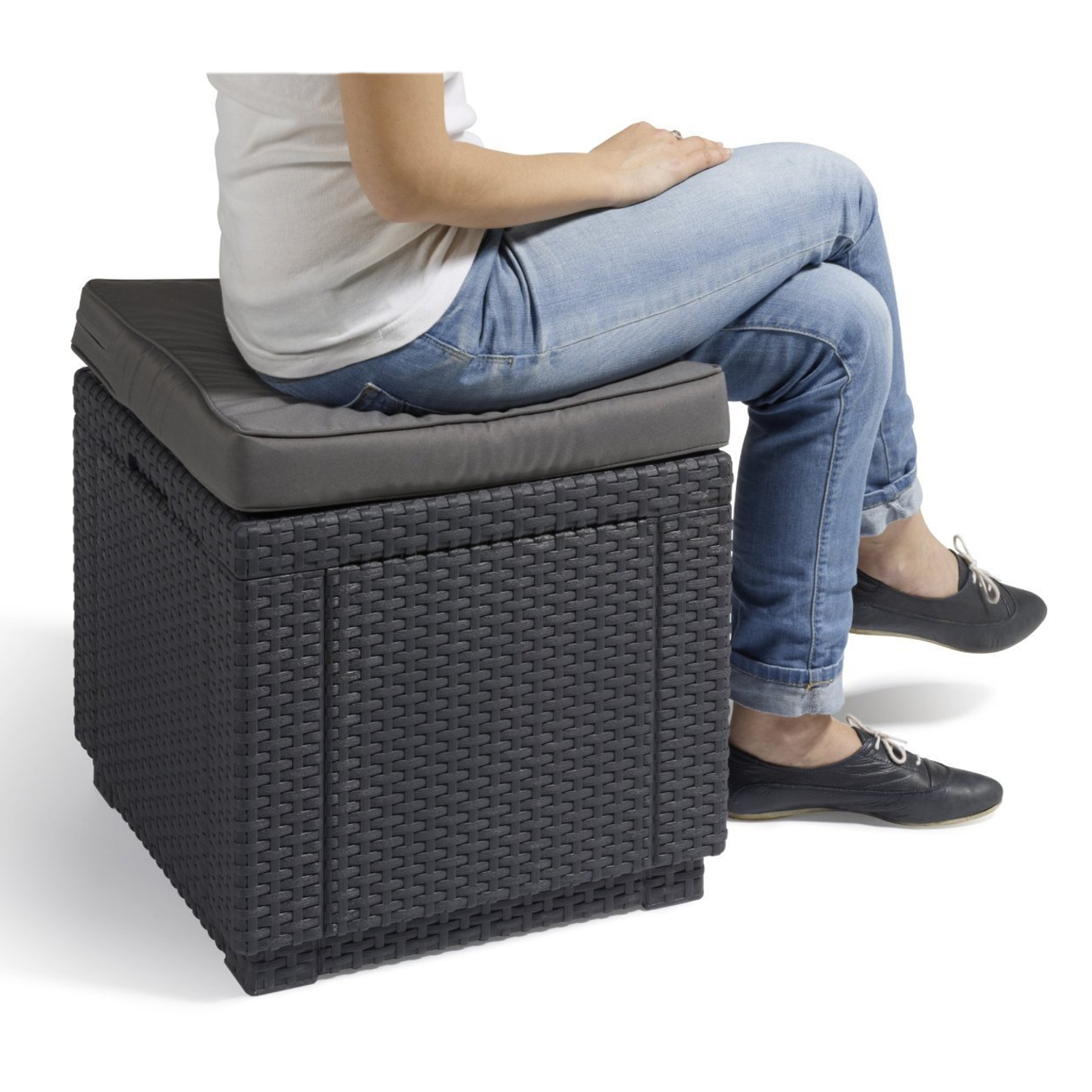 SIEDZISKO OGRODOWE Z PODUSZKĄ PUFA CURVER GRAFIT Kod producenta 213785