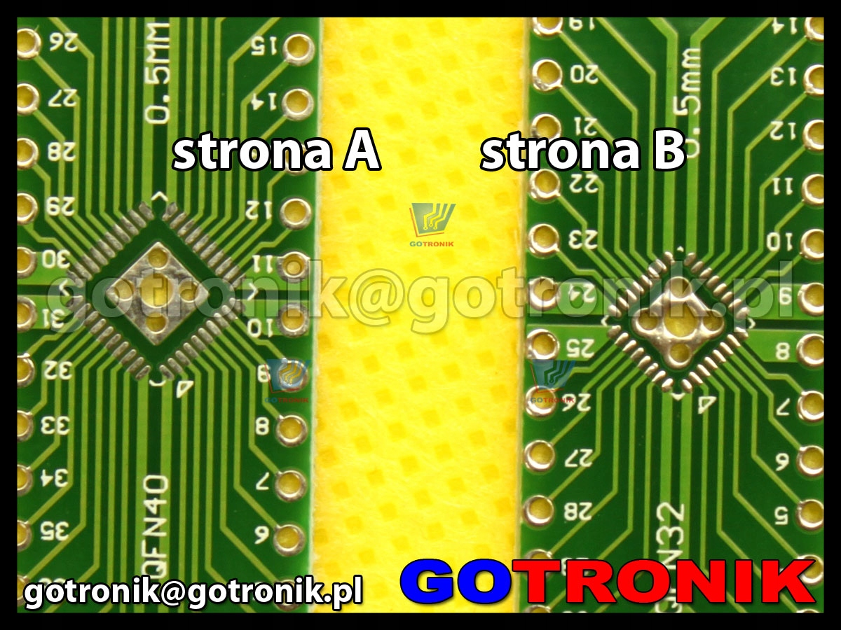 Płytka drukowana QFN32 / QFN40 ___________ PCB-062 Model PCB-062