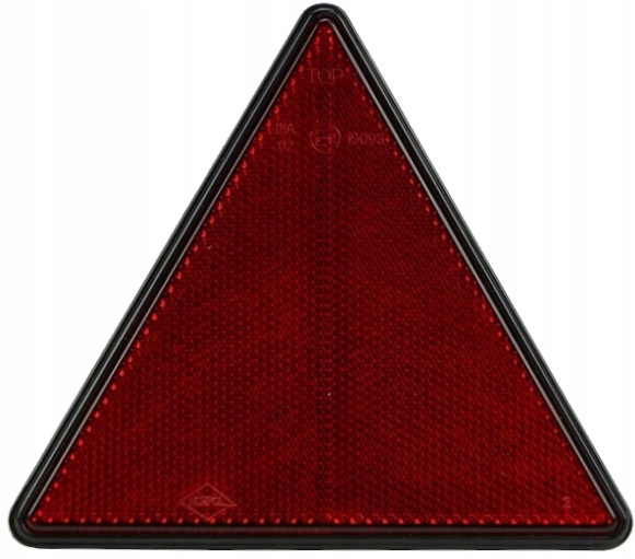 Trójkąt odblaskowy CZERWONY - Śruby - UOT024/B