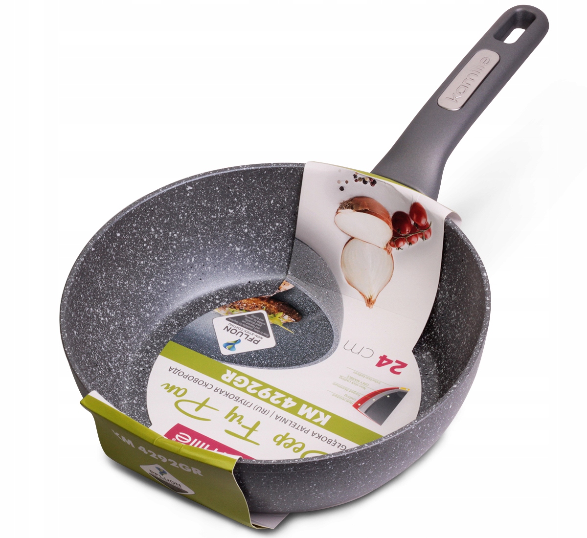 

Patelnia Granitowa Głęboka 24 CM Indukcja Kamille