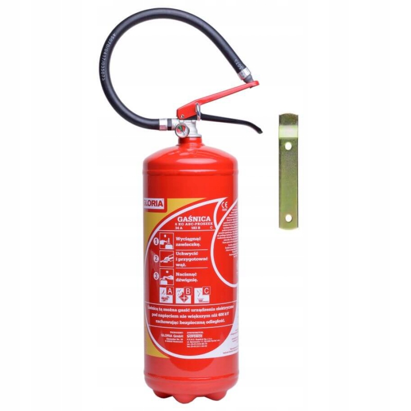 GAŚNICA proszkowa POLSKA 6 kg GP 6x NOWA Gaśnice Kod producenta PDE-6