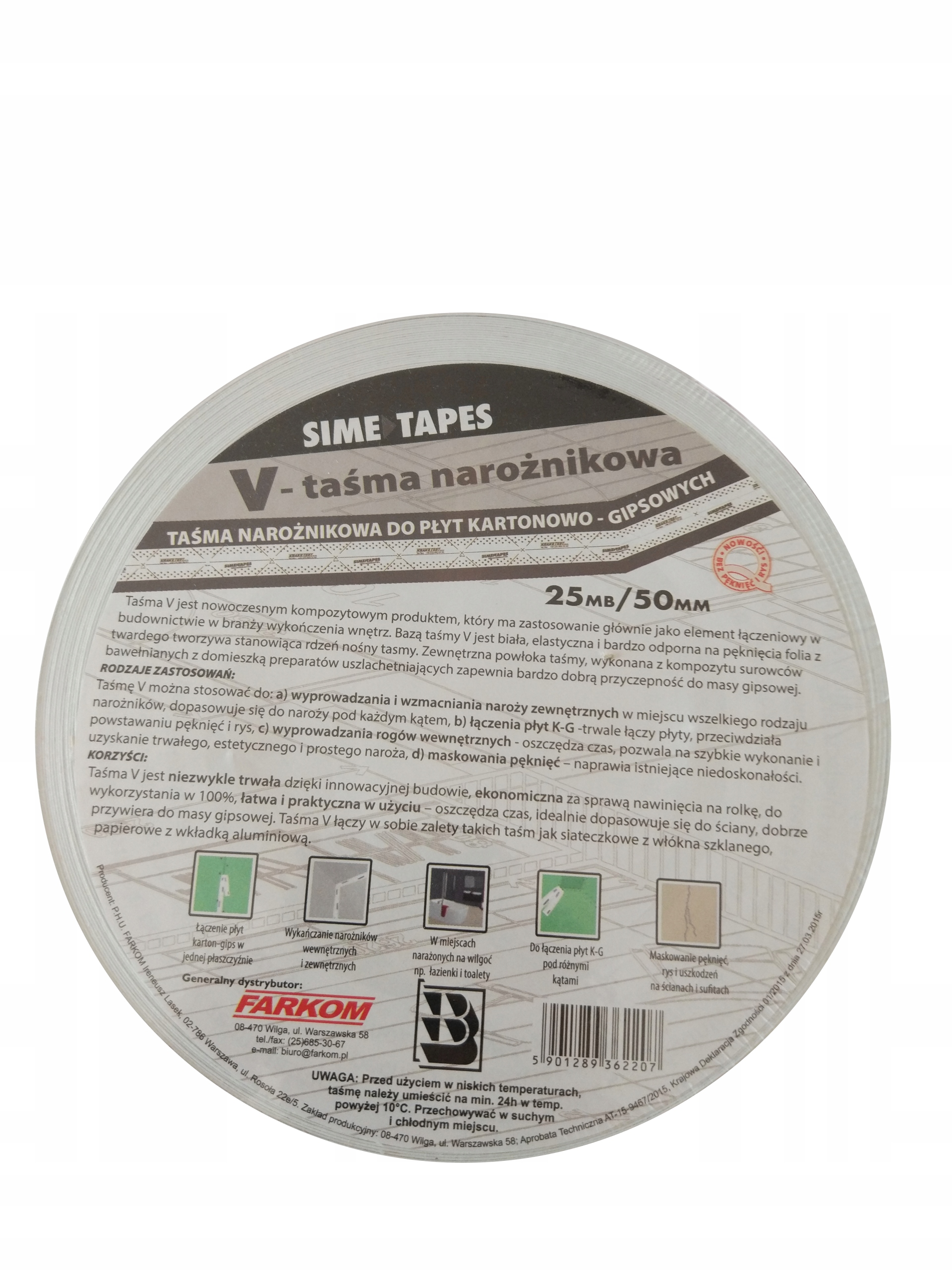 

Taśma Narożnikowa V 25m x 50mm