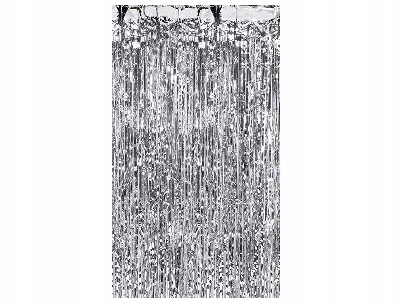 

Imprezowa Kurtyna party zasłona 90cm/250cm Srebrna