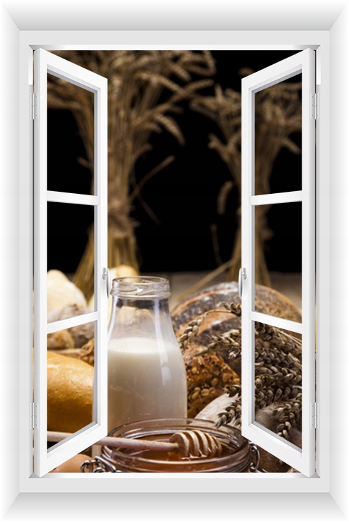 

Fototapeta Okno 3D Widok Kuchnia Jadalnia 80x120