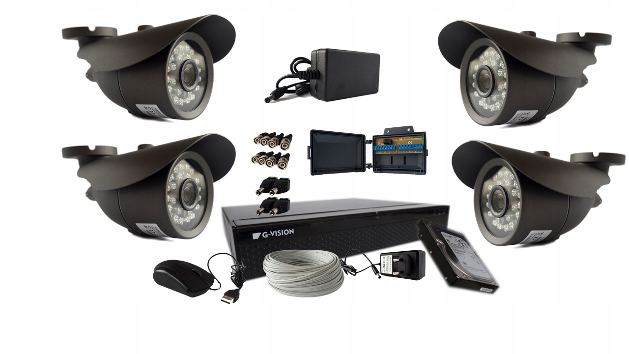 Zestaw Kamer FULL HD do Monitoringu-Podgląd Online