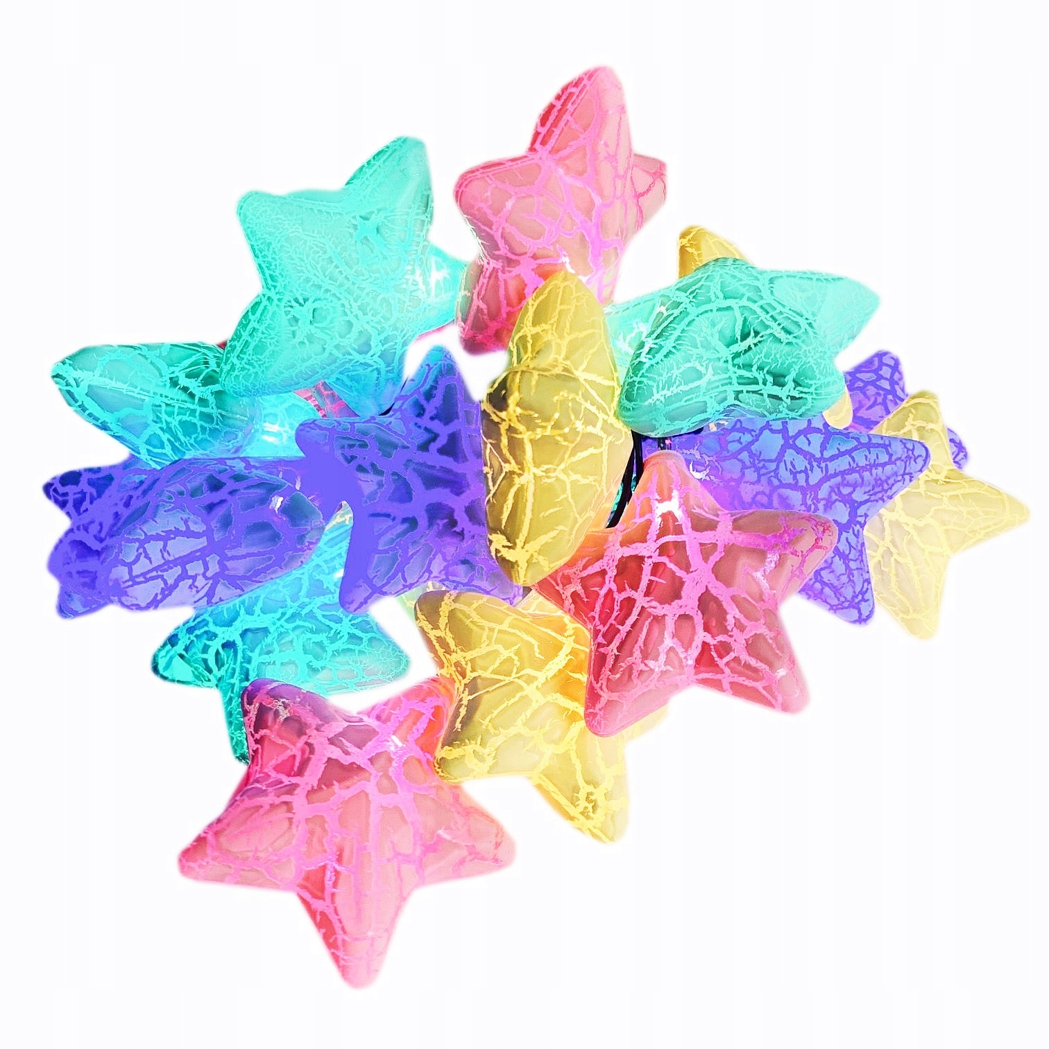 LAMPKI CHOINKOWE GWIAZDKI 20 LED MULTIKOLOR NOWOŚĆ