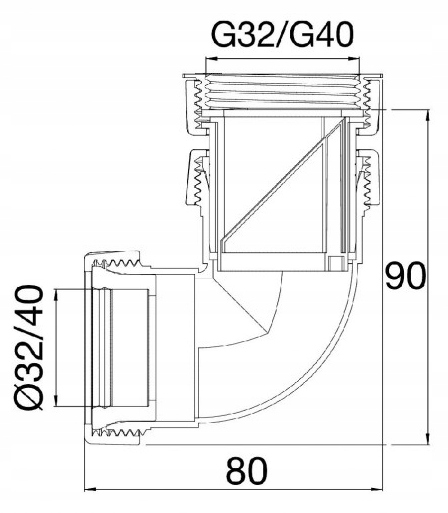 Syfon suchy Specjal 90° PUM Rodzaj umywalkowy