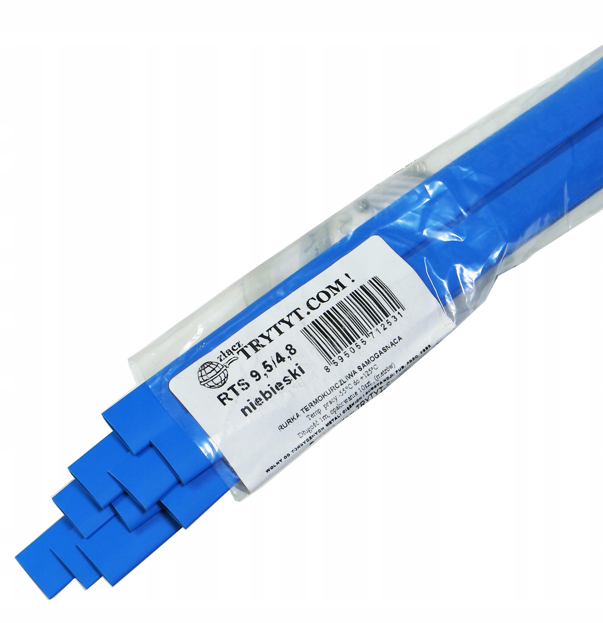 

10x Rurka Koszulka Termokurczliw 9,5 4,8 niebieski