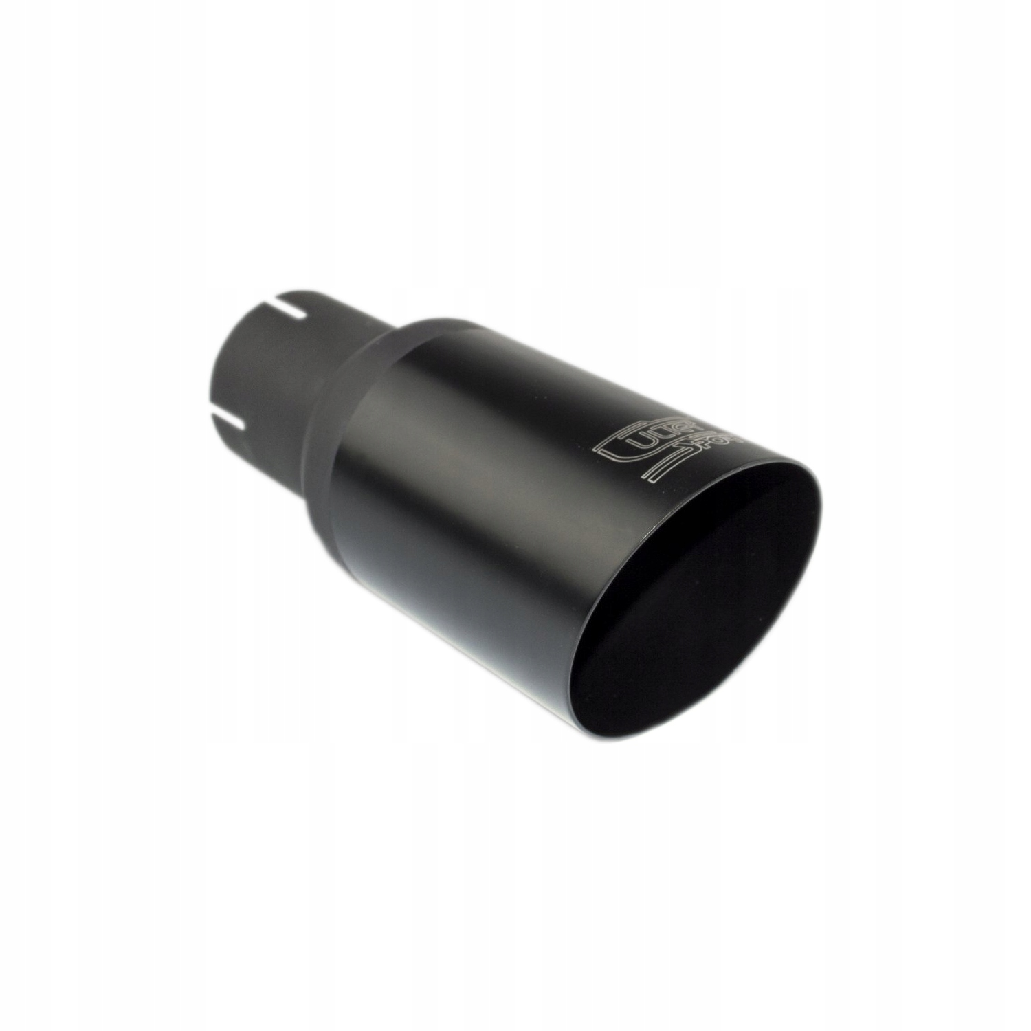 Końcówka tłumika pojedyncza okrągła 90mm CZARNA