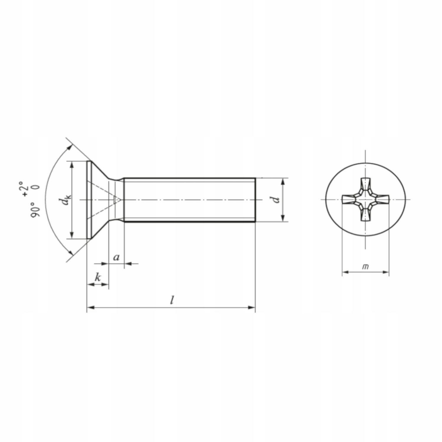 M2,5X10 ŚRUBA NIERDZEWNA STOŻEK STOŻKOWA KRZYŻAK 10szt Rodzaj śruba
