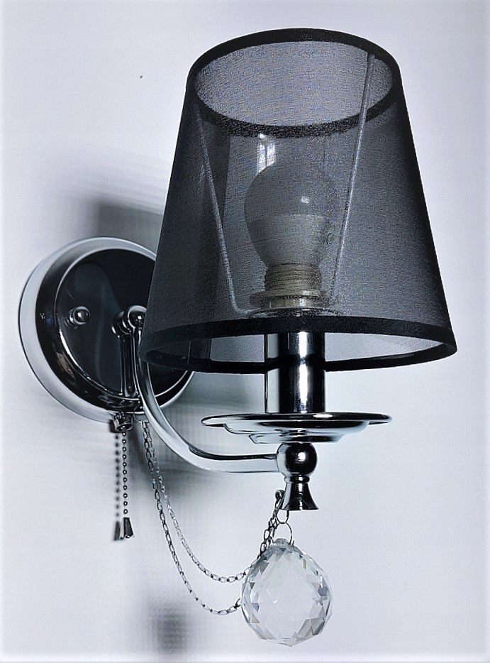 KINKIET ŚCIENNY CHROM kryształ MORENO 1 NOWOŚĆ! Kod producenta 29749-1W