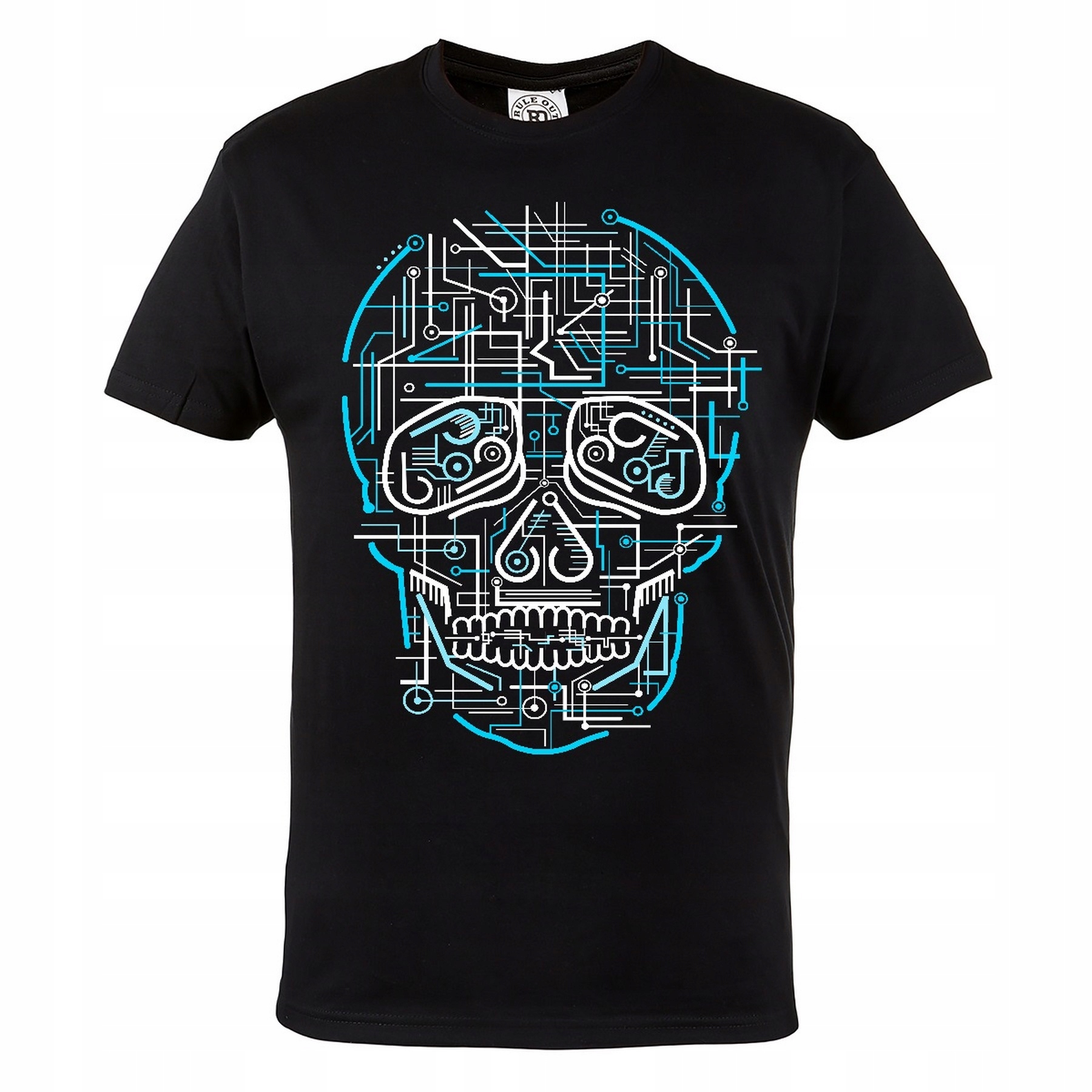 

Koszulka Męska Casual Czaszka Elektro Skull 06