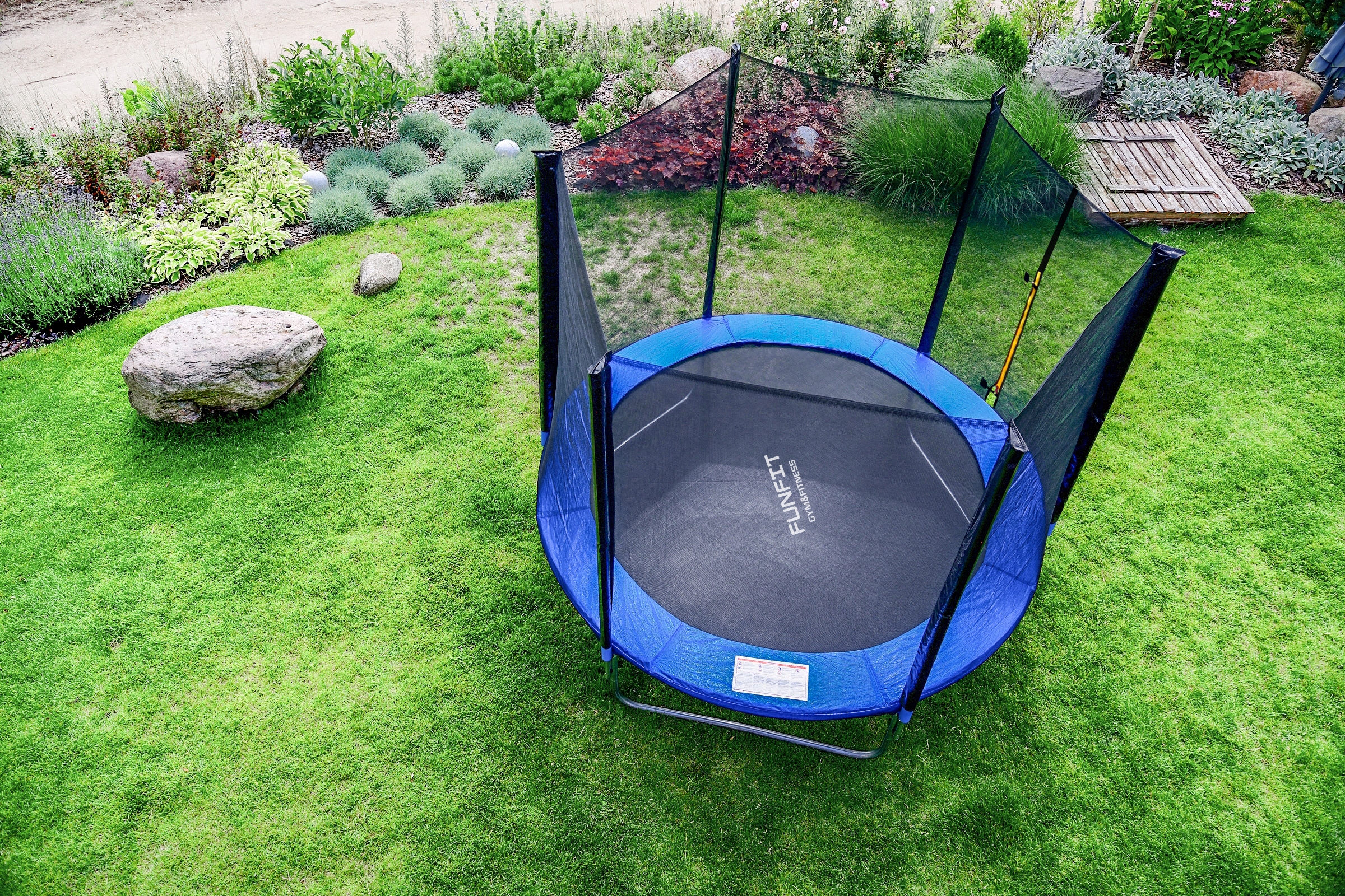 TRAMPOLINA OGRODOWA 252CM Z SIATKĄ DRABINKA FUNFIT Liczba nóżek 3