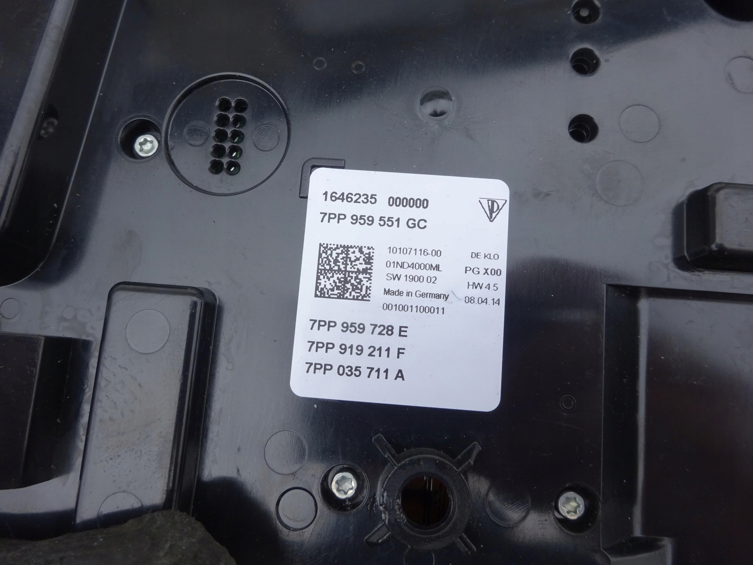 PORSCHE CAYENNE PANAMERA light control panel