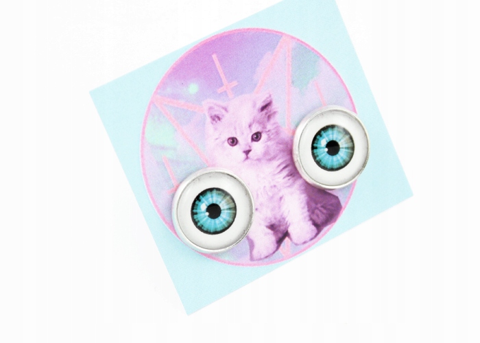 kolczyki OCZY oko goth gothic pastel grunge zombie Rodzaj Klasyczne