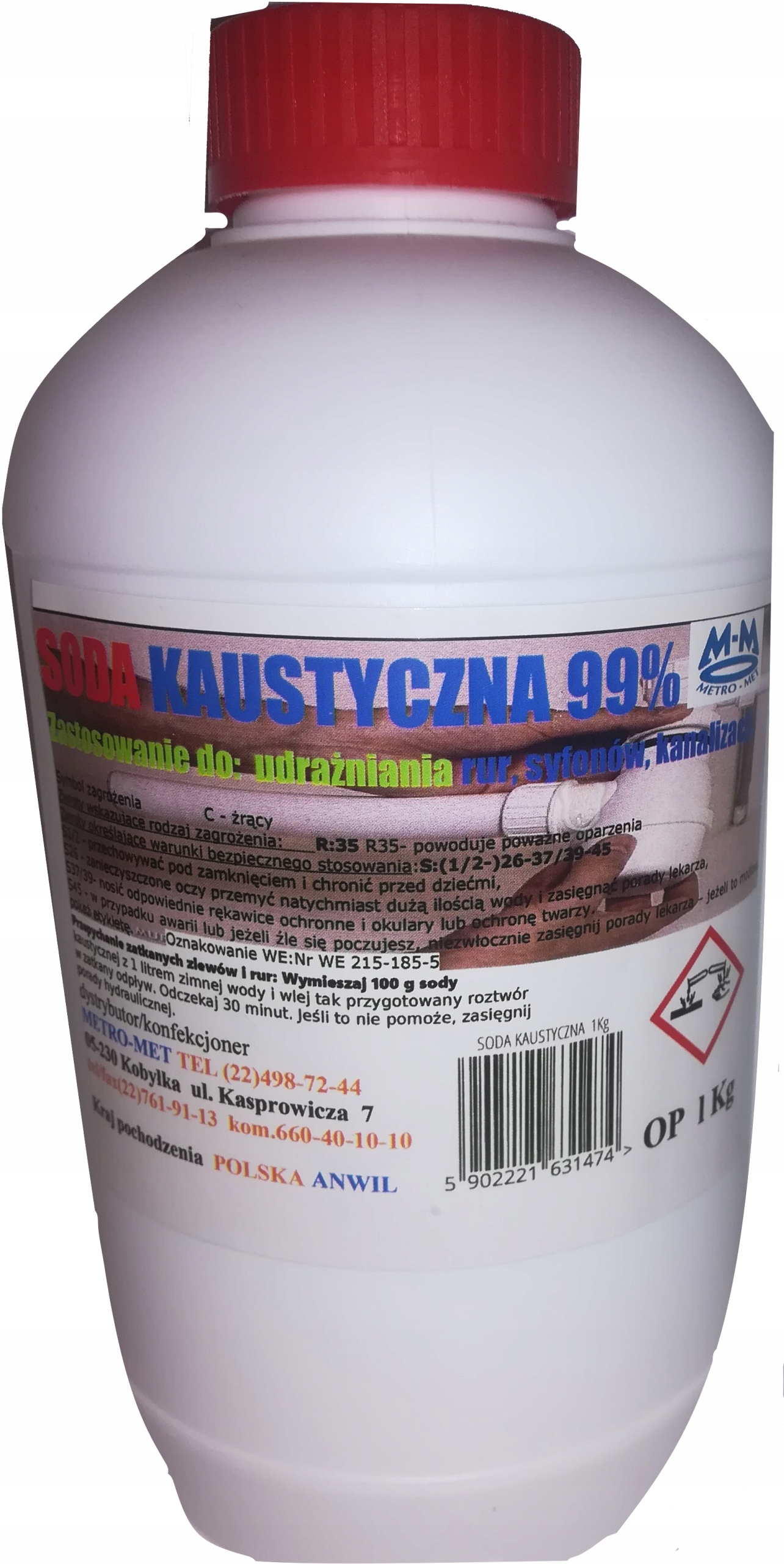 

Soda Kaustyczna Do Udrażniania Rur -granulki 1KG