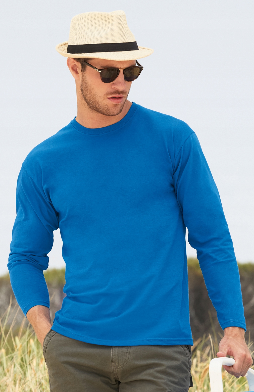 Fruit - Koszulka z długim rękawem Value red 3XL Wzór dominujący bez wzoru