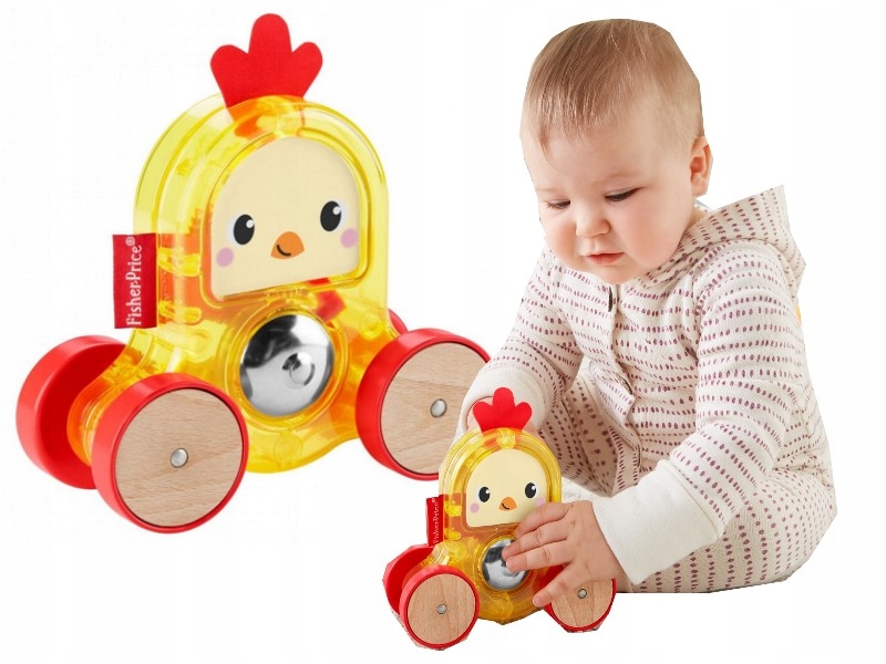 

Fisher Sensoryczne Zwierzątka Na Kółkach Kogucik